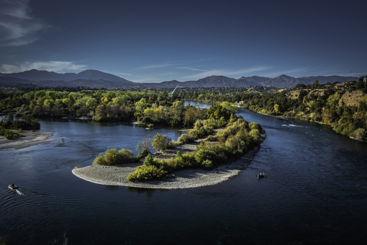 Fly fishing guide with client